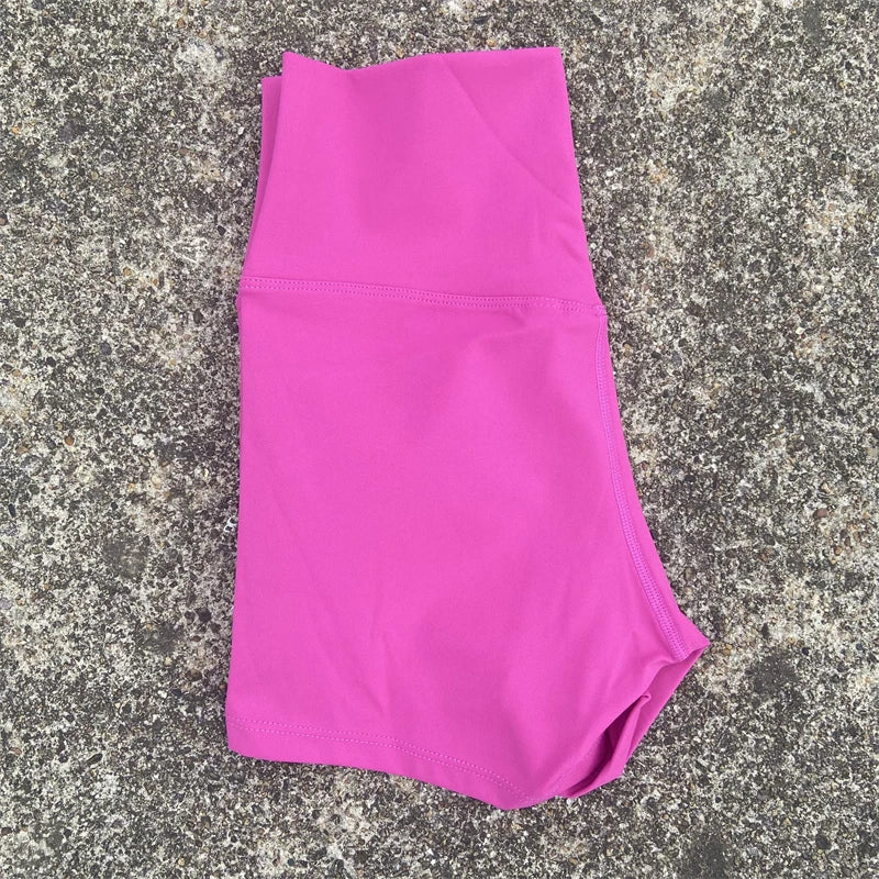 High Waist Yoga Shorts for Women – Stretchy Tummy Control Gym & Running Workout Shorts