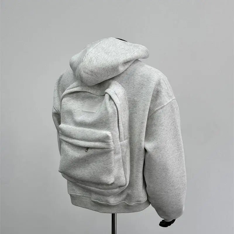 Fall 3D Backpack Hoodie – Retro Gothic Streetwear Long Sleeve Sweatshirt