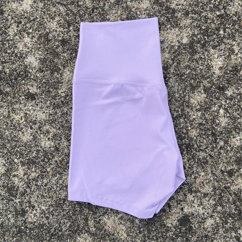 High Waist Yoga Shorts for Women – Stretchy Tummy Control Gym & Running Workout Shorts