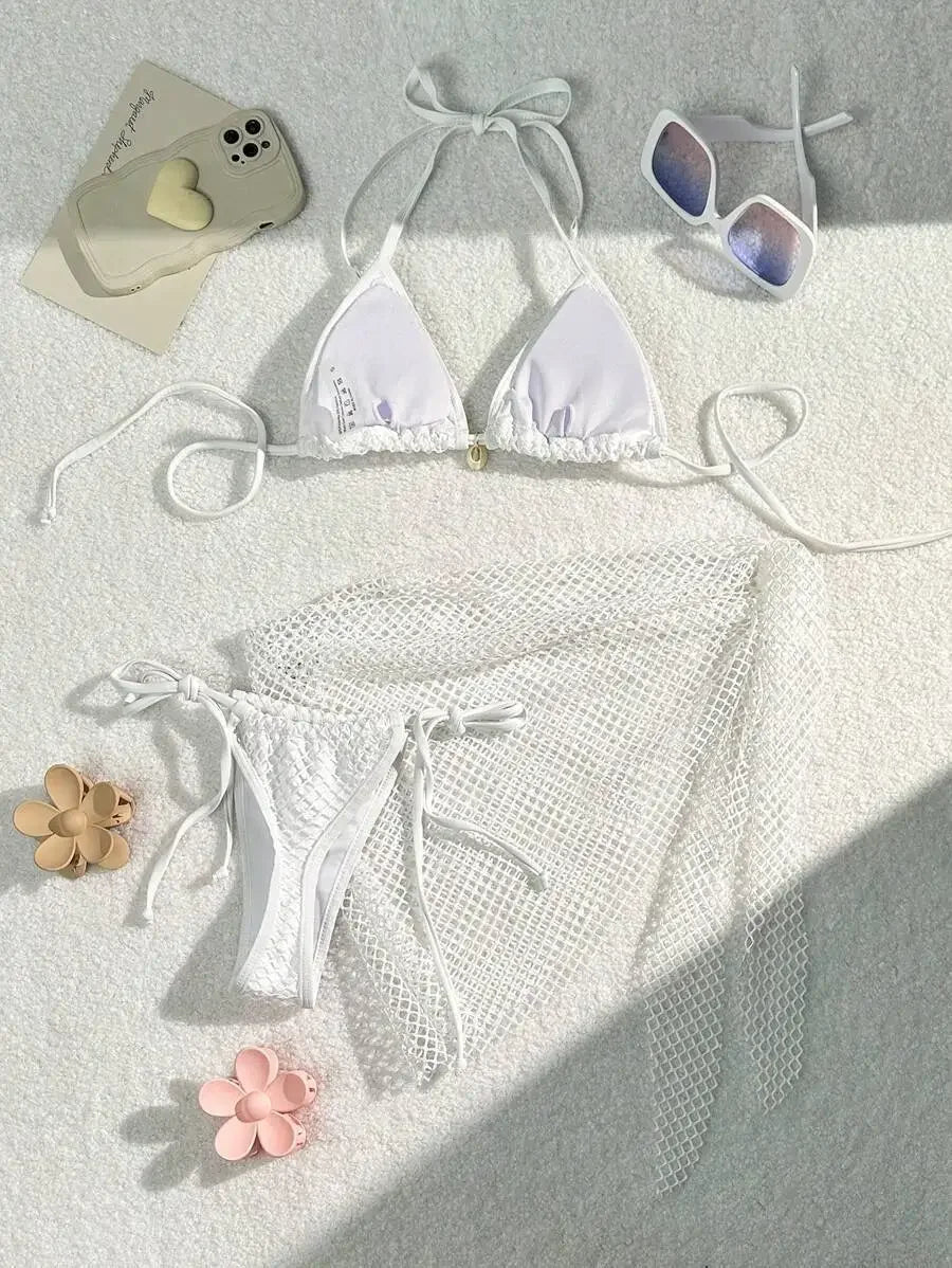 Sexy Three-Piece Bikini Set – Women’s Brazilian Swimwear