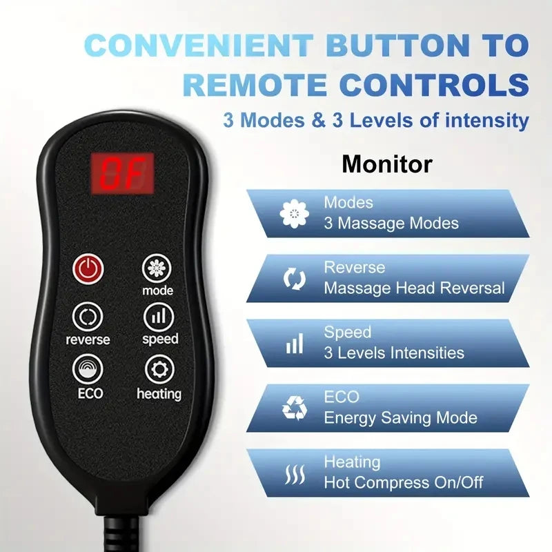 Extra Big Electric Foot Massager – Shiatsu Kneading with Hot Compress