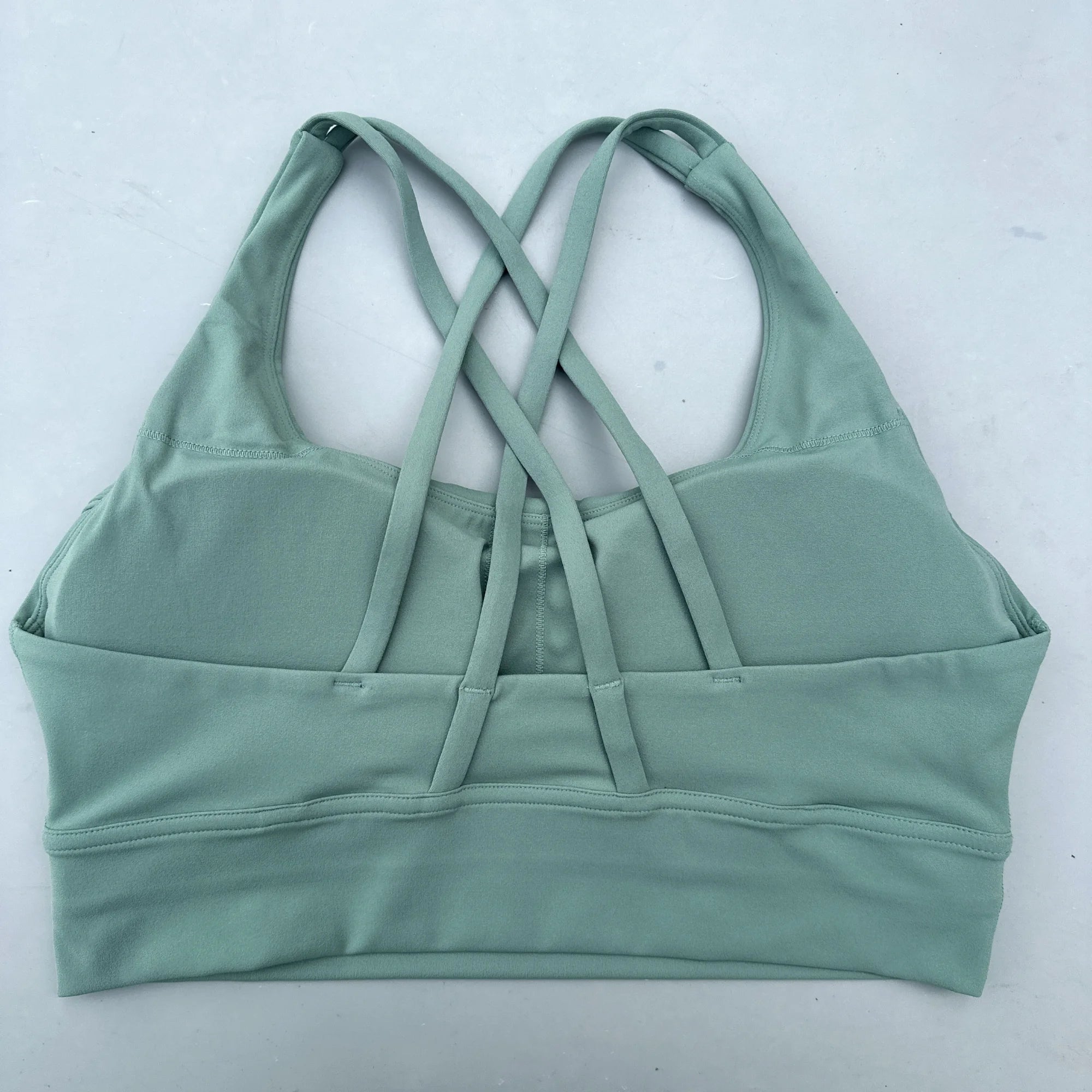 Solid Color Soft Cross Back Women’s Fitness Bra – High-Strength Shockproof Sports Top