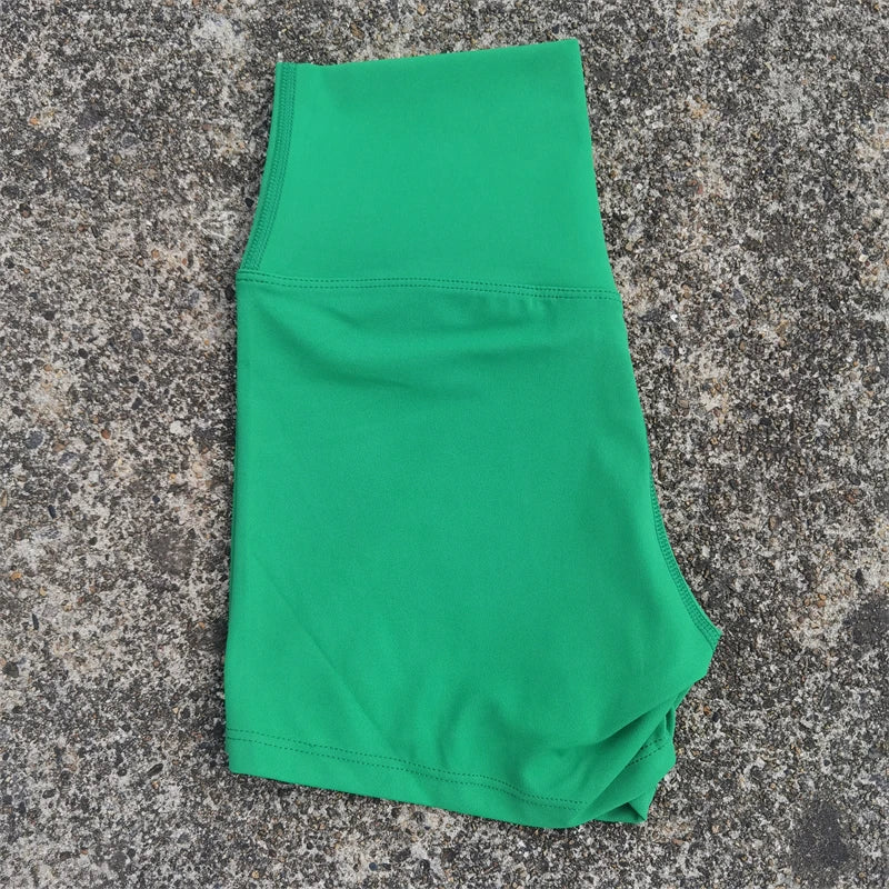 High Waist Yoga Shorts for Women – Stretchy Tummy Control Gym & Running Workout Shorts