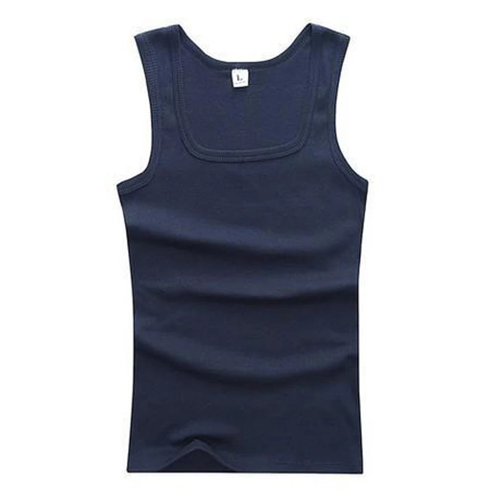 Men’s Pure Cotton Tight Vest – Casual Sports & Bodybuilding Tank Top