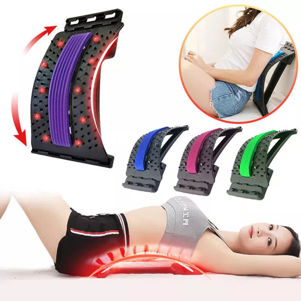 Magnetic Back Massage & Spine Stretcher – Posture Therapy & Lumbar Support