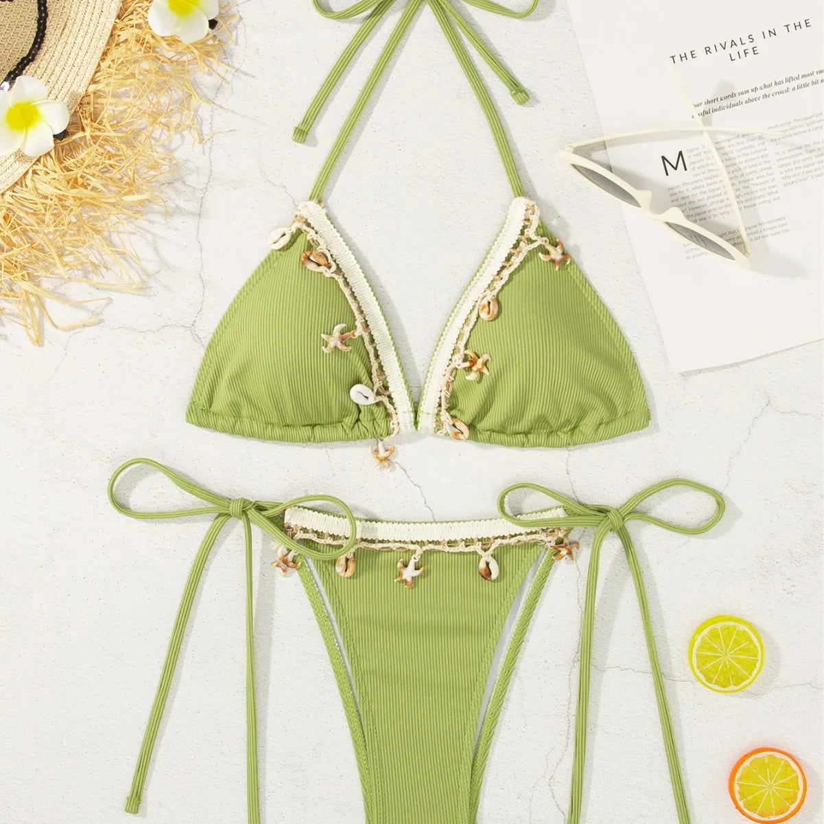 Peachtan Thong Push-Up Bikini – 2-Piece Women’s Beach Swimwear