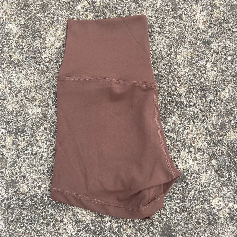 High Waist Yoga Shorts for Women – Stretchy Tummy Control Gym & Running Workout Shorts