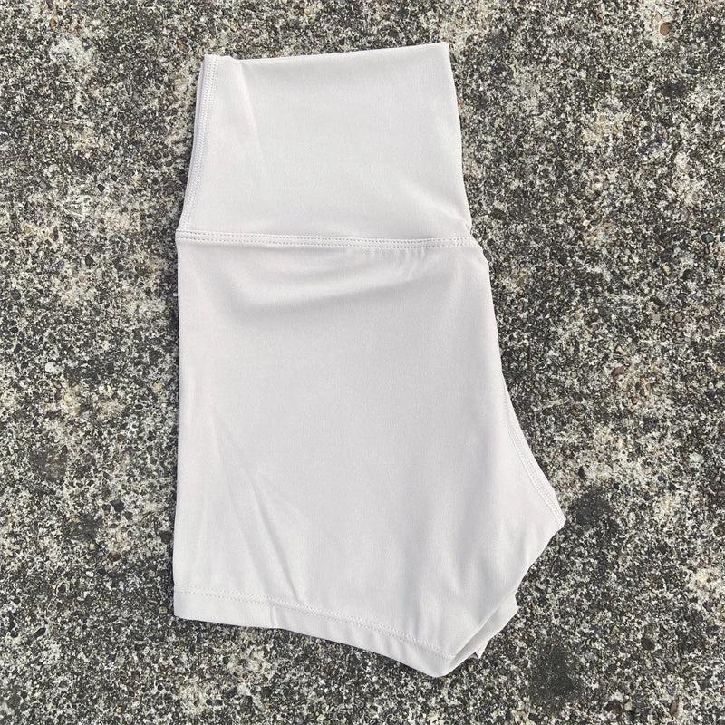 High Waist Yoga Shorts for Women – Stretchy Tummy Control Gym & Running Workout Shorts