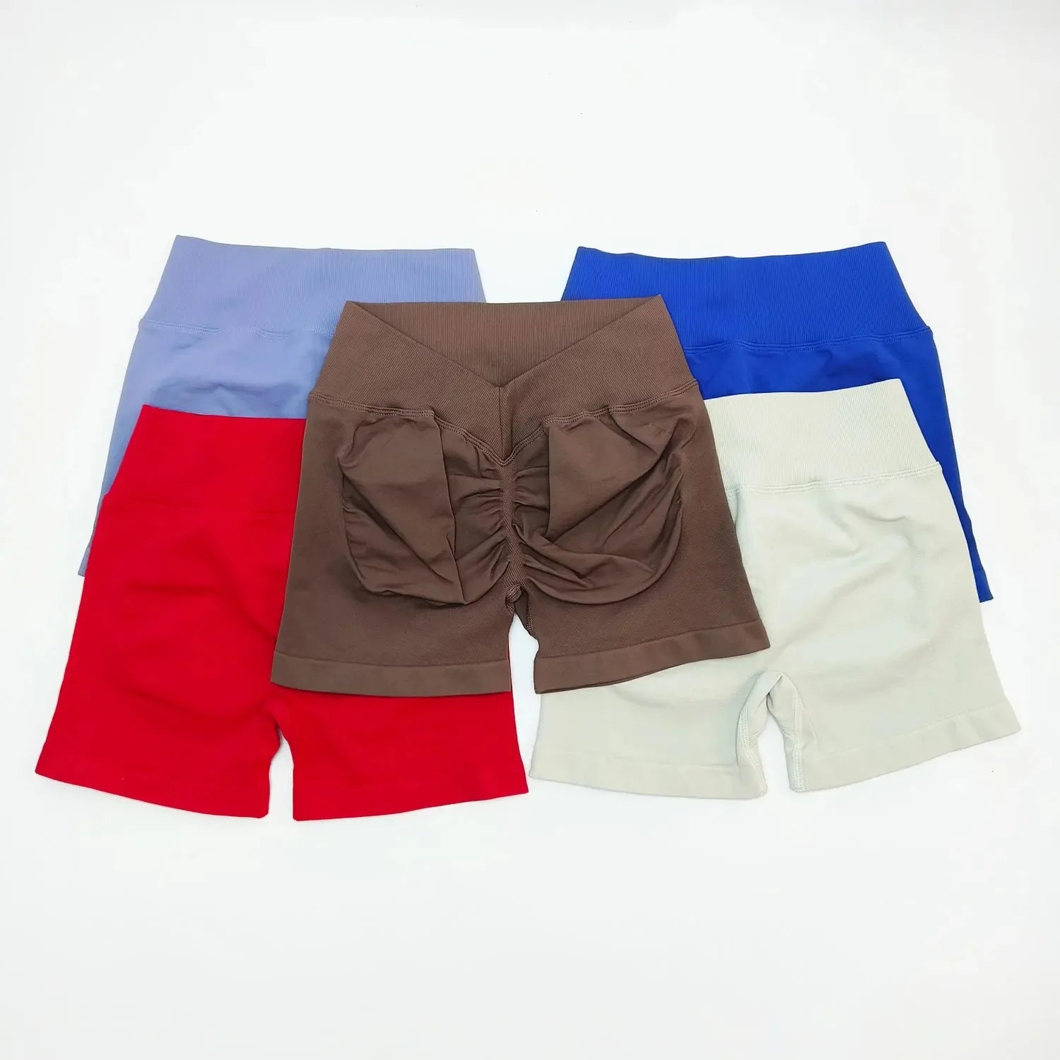 Women’s V-Waist Gym Shorts – Butt-Lifting High-Waist Fitness & Yoga Shorts