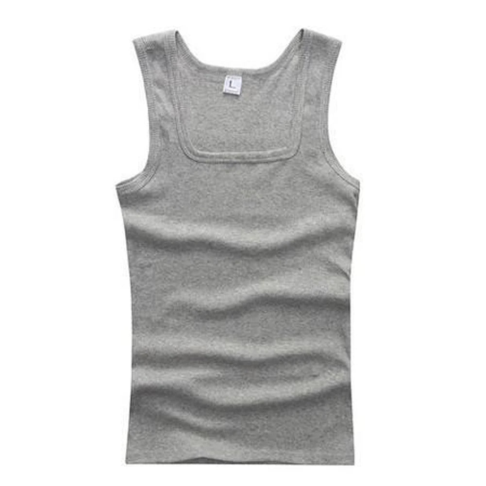 Men’s Pure Cotton Tight Vest – Casual Sports & Bodybuilding Tank Top