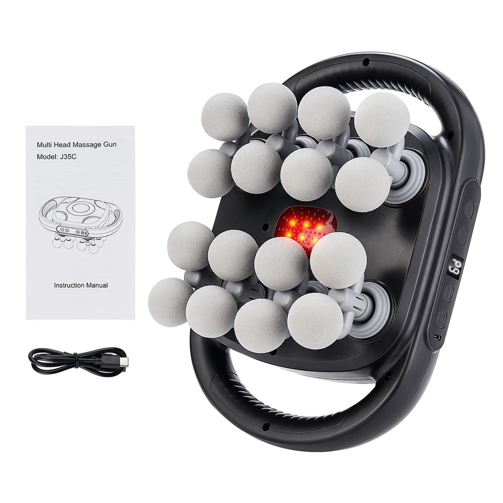 16-Head Fascia Gun – High-Frequency Vibration Body & Muscle Massager