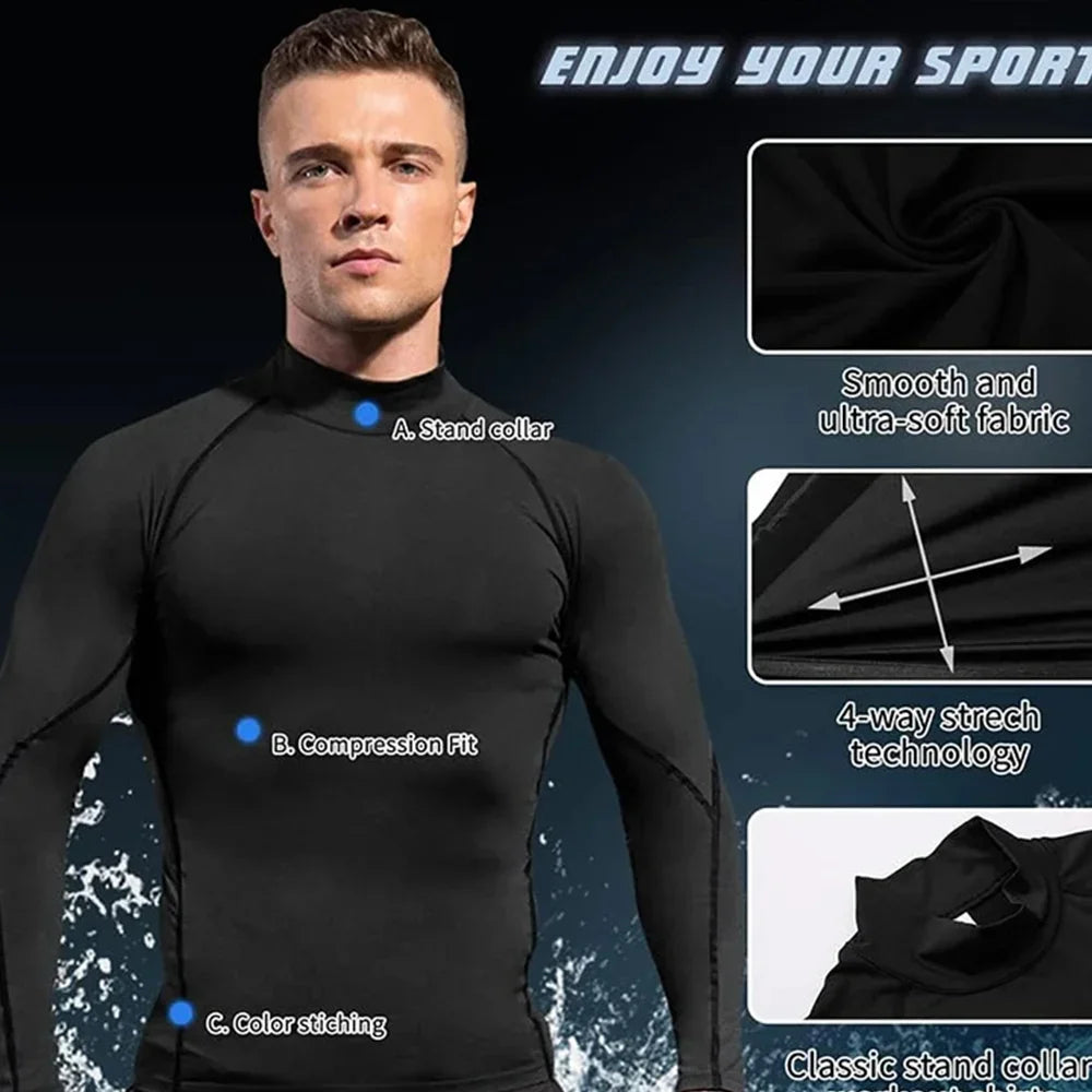 Men’s Quick-Dry Compression T-Shirt – Summer Gym & Running Top