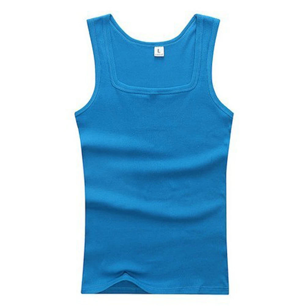 Men’s Pure Cotton Tight Vest – Casual Sports & Bodybuilding Tank Top