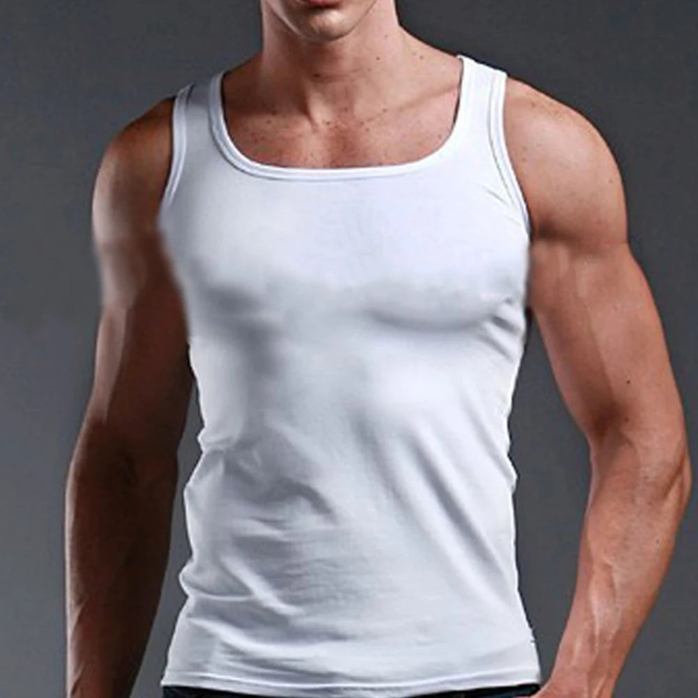 Men’s Pure Cotton Tight Vest – Casual Sports & Bodybuilding Tank Top