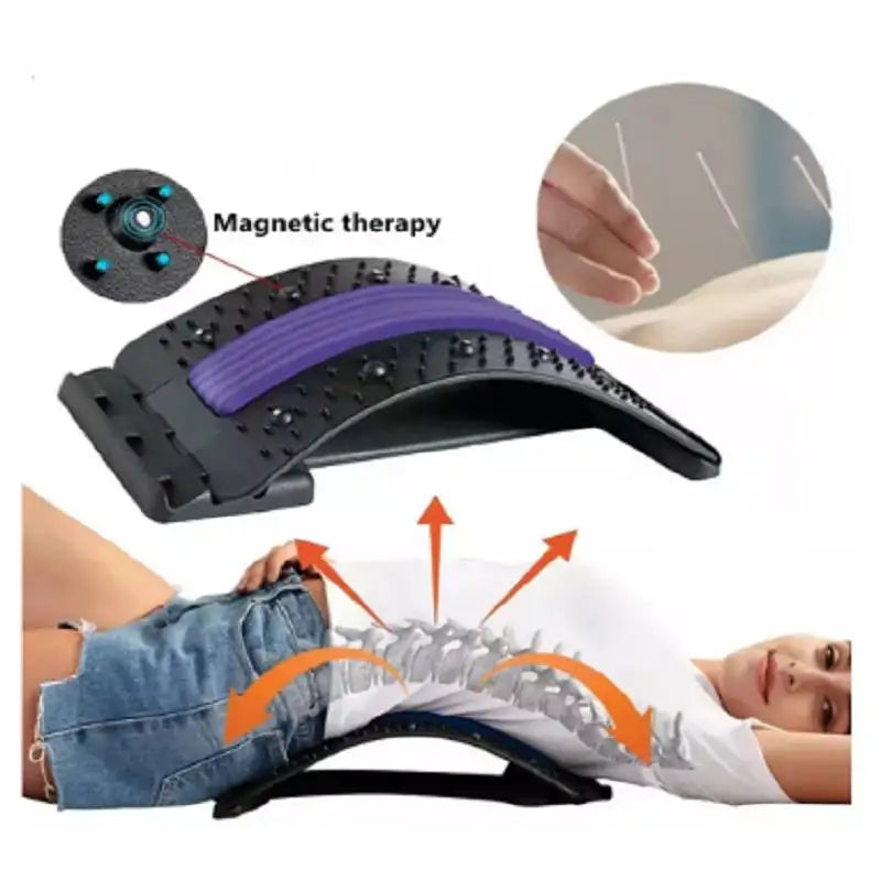 Magnetic Back Massage & Spine Stretcher – Posture Therapy & Lumbar Support