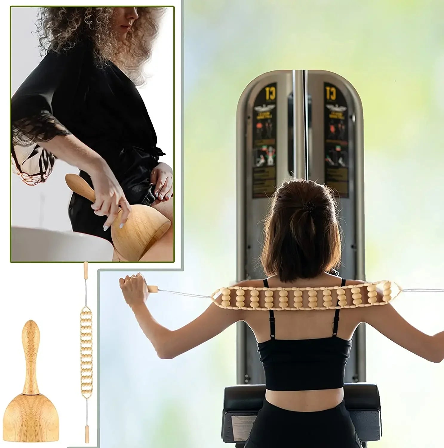 Wooden Massage Tools – Lymphatic Drainage &amp; Anti-Cellulite Body Shaper
