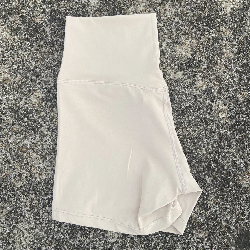 High Waist Yoga Shorts for Women – Stretchy Tummy Control Gym & Running Workout Shorts