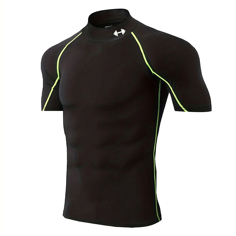 Men’s Quick-Dry Compression T-Shirt – Summer Gym & Running Top