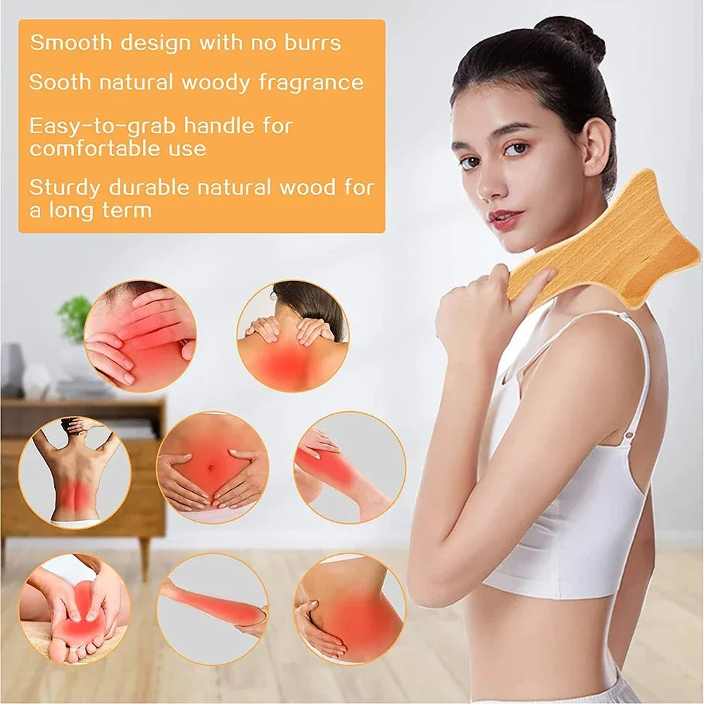 Wooden Massage Tools – Lymphatic Drainage &amp; Anti-Cellulite Body Shaper