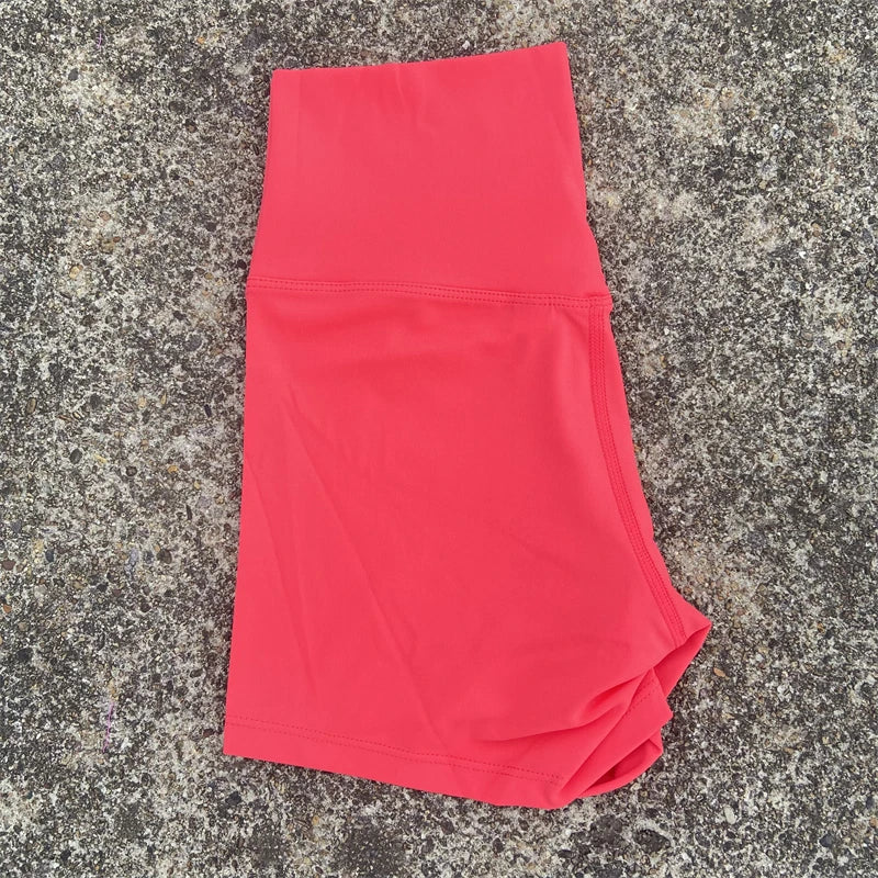 High Waist Yoga Shorts for Women – Stretchy Tummy Control Gym & Running Workout Shorts
