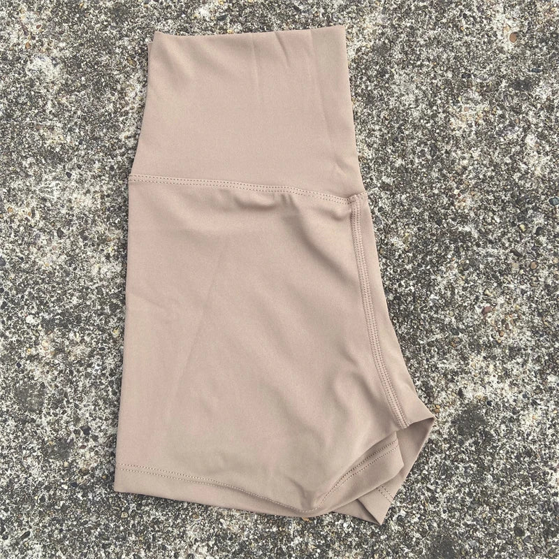 High Waist Yoga Shorts for Women – Stretchy Tummy Control Gym & Running Workout Shorts