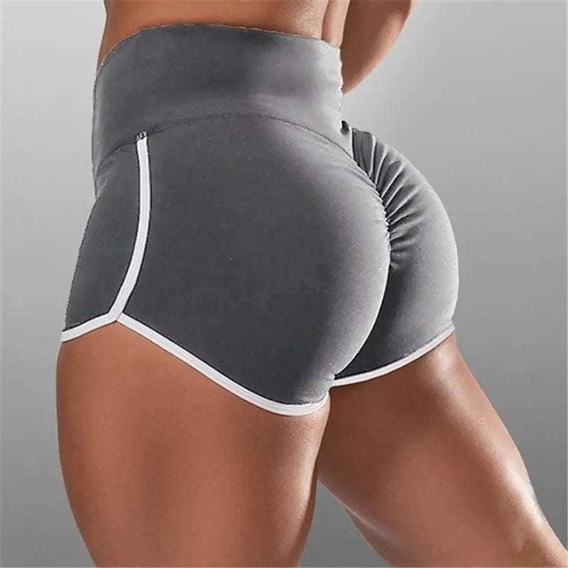 Women’s Summer Sports Shorts – Stretchy Low-Waist Slim Fitness & Yoga Shorts