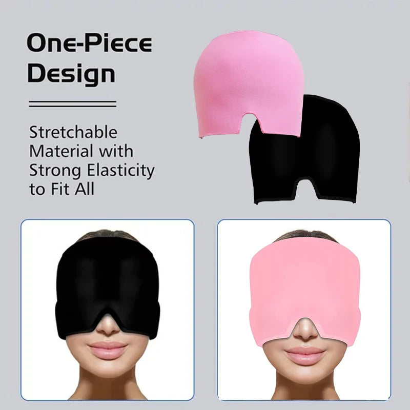 Gel Ice Headache & Migraine Relief Hat – Cold Compress Therapy Cap