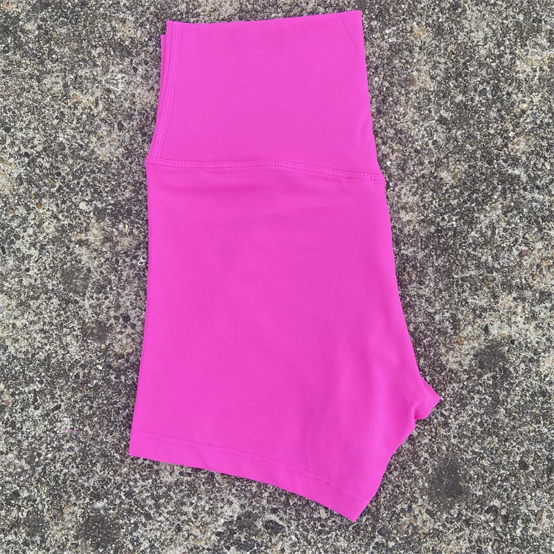 High Waist Yoga Shorts for Women – Stretchy Tummy Control Gym & Running Workout Shorts
