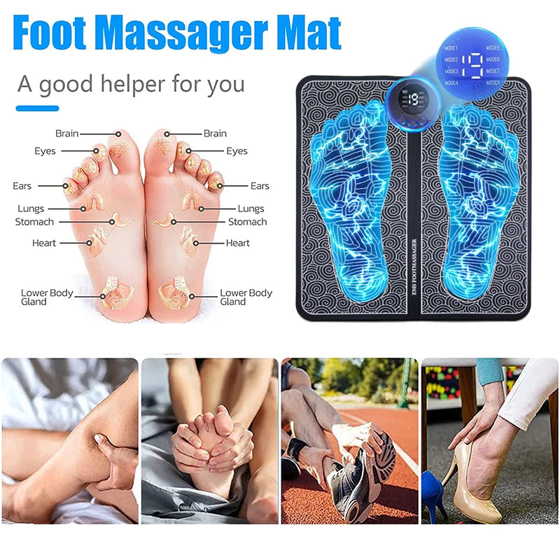 Electric Foot Massager Pad – Muscle Massage & Relaxation Trainer
