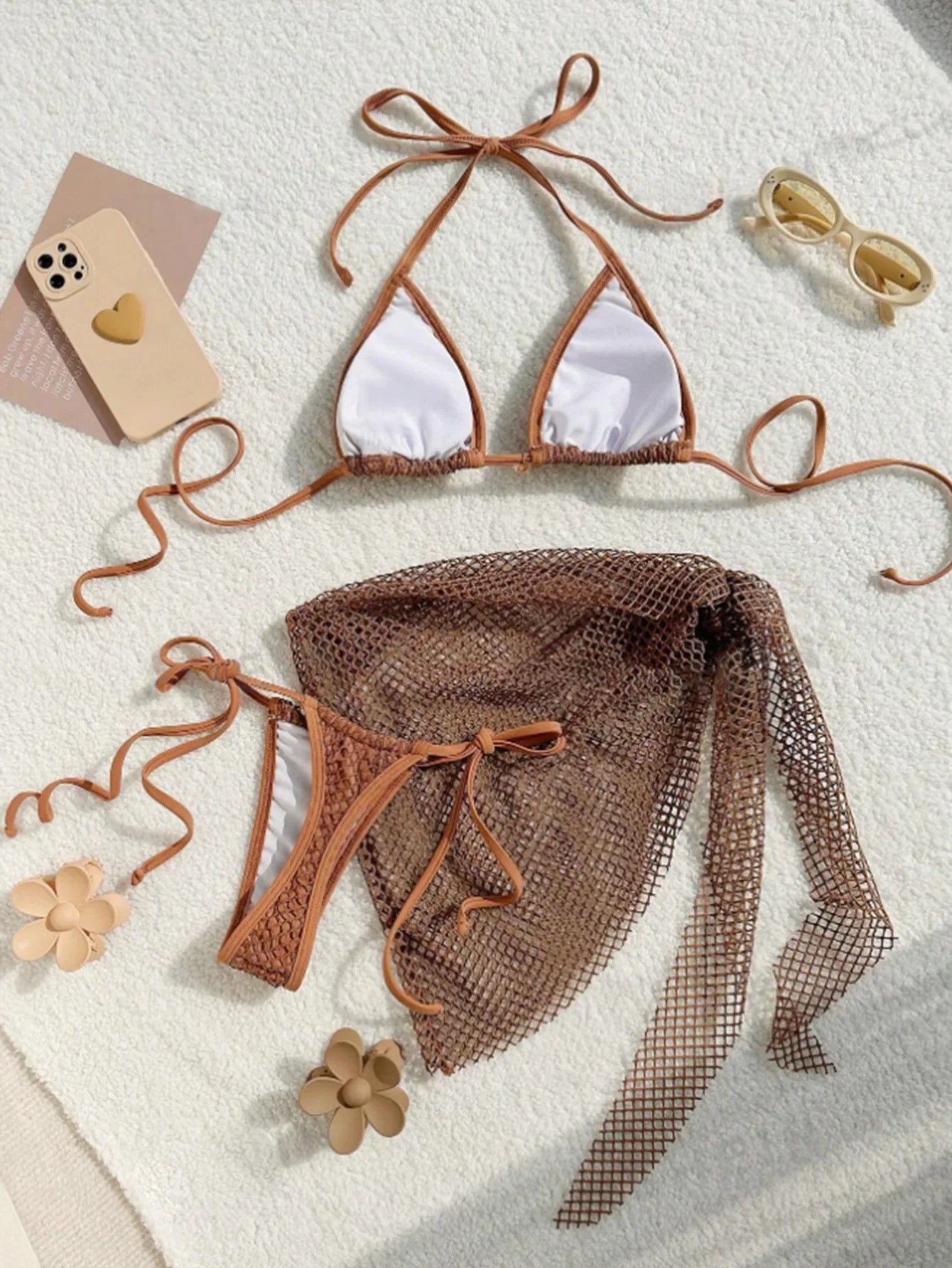 Sexy Three-Piece Bikini Set – Women’s Brazilian Swimwear